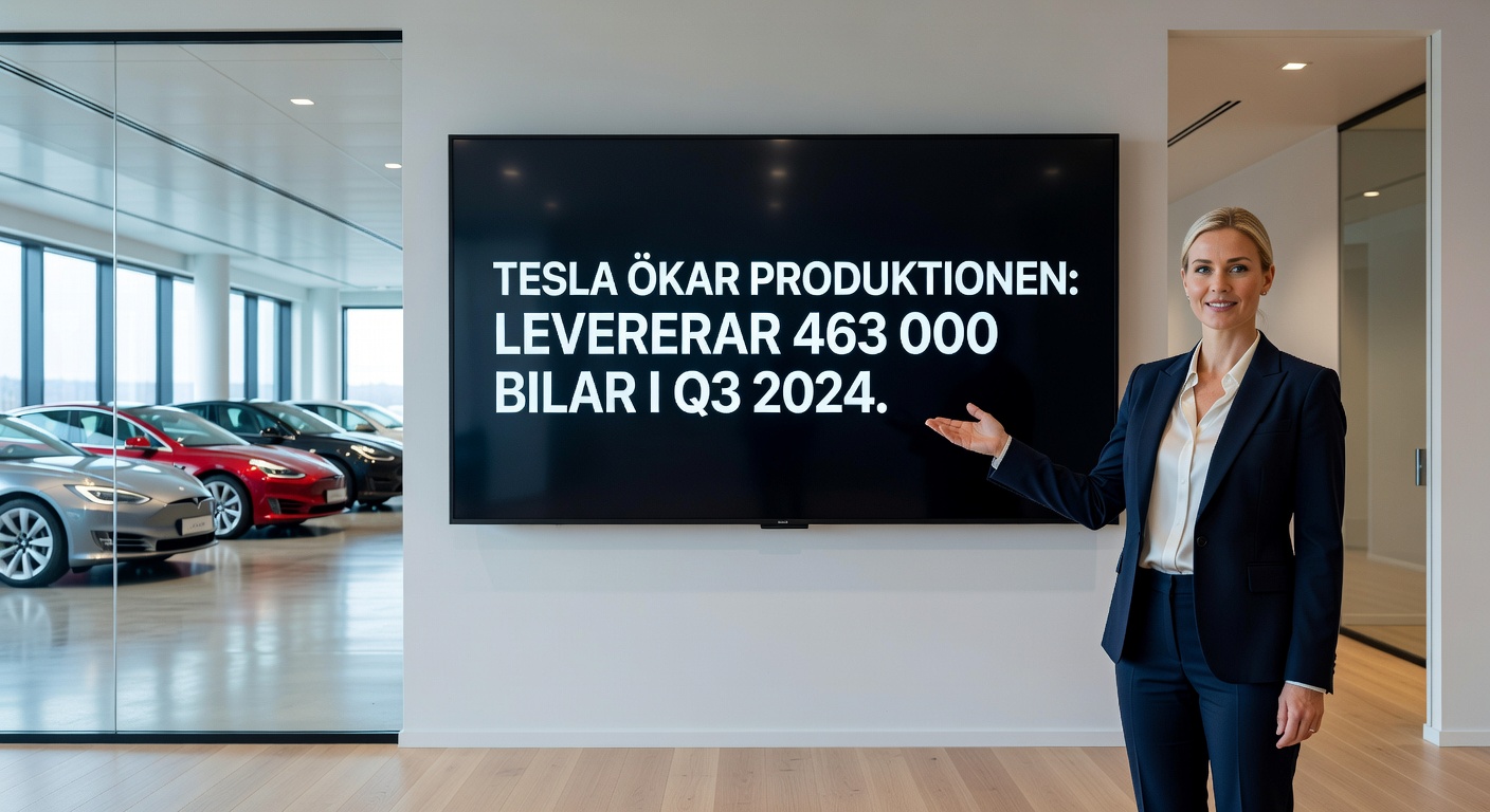 Tesla ökar produktionen: Levererar 463 000 bilar i Q3 2024